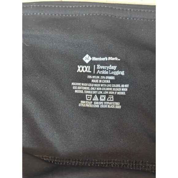 Member's Mark Black Leggings Women's Large Everyday Stretch High-Rise Ankle XXXL - Picture 9 of 9